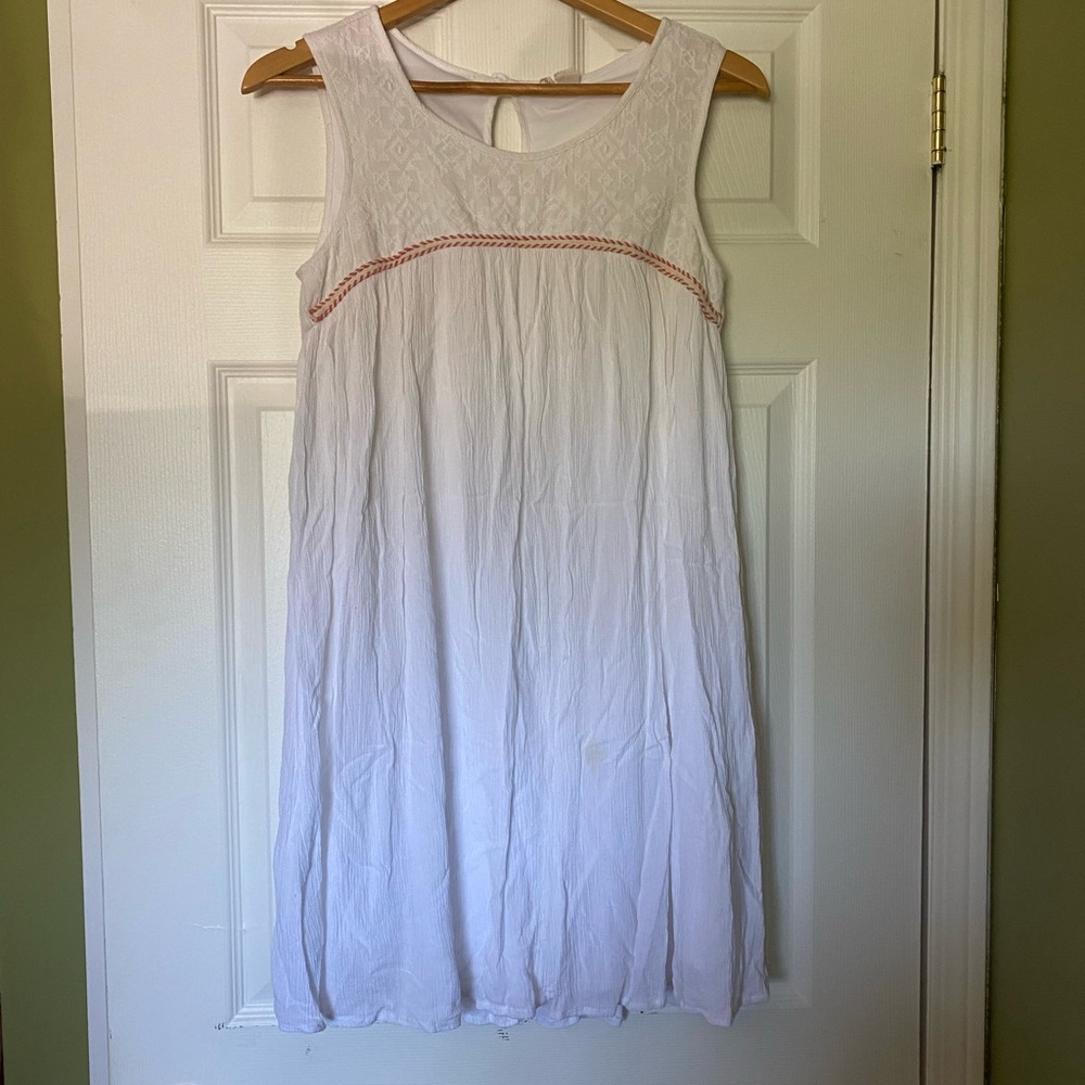 White mini shift dress